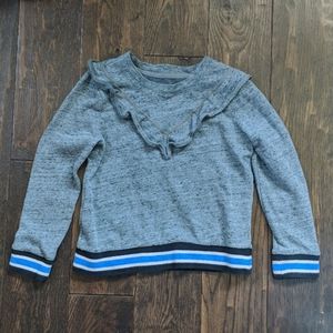 GAP Kids Gray Ruffle Neck Sweatshirt S
